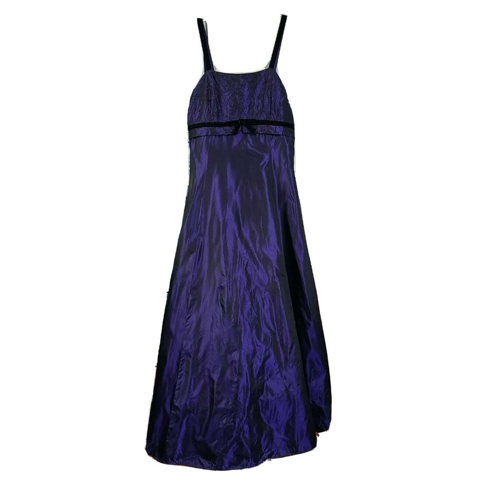 NWT JESSICA MCLINKTOCK Gunne Sax‎ Vintage Purple Velvet Detail Dress Size 9/10